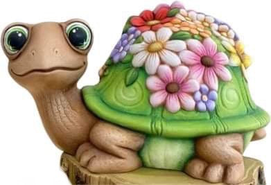 6" Tall Turtle Pal- Wolf's Winery Paint and Sip