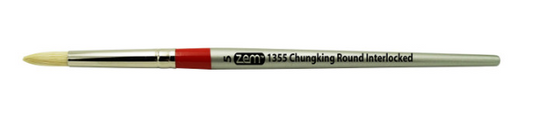 1355-5 Deluxe White Hog Bristle Chungking Round